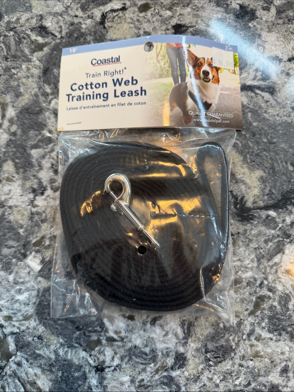 Coastal Black Cotton Web Training Leash for Reptile Habitat Use